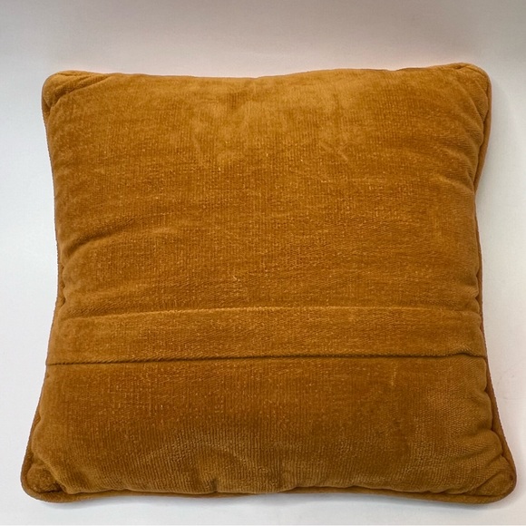 Mid Century Handmade Square Geometric Needlepoint Embroidery Accent Pillow - Picture 2 of 7